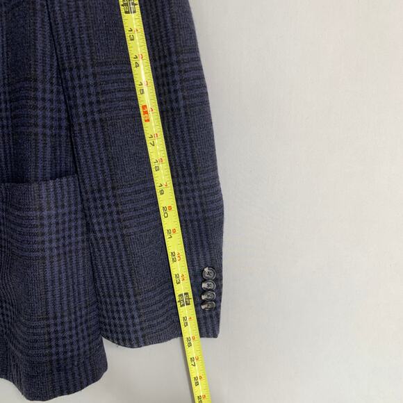 The Gigi Wool Blazer Men’s Size Large Purple Unlined Houndstooth Sport Coat - Picture 8 of 13